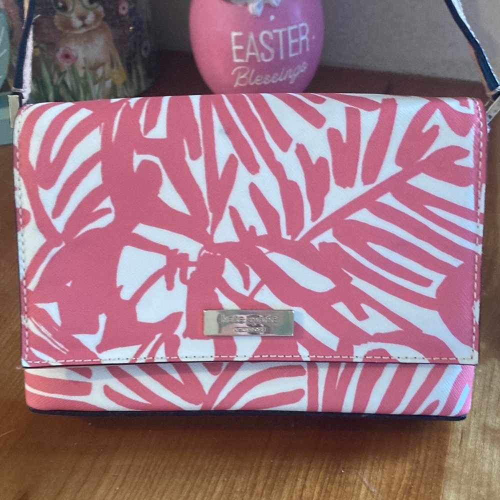 Kate Spade  Small Coral and Cream Crossbody bag